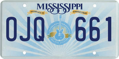 MS license plate OJQ661