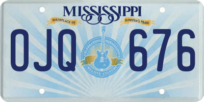 MS license plate OJQ676