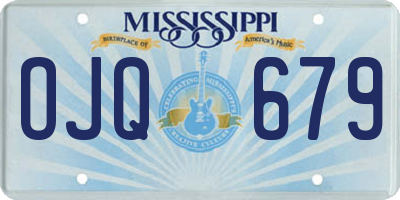 MS license plate OJQ679