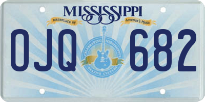 MS license plate OJQ682