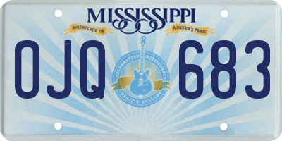 MS license plate OJQ683