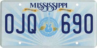 MS license plate OJQ690
