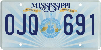 MS license plate OJQ691