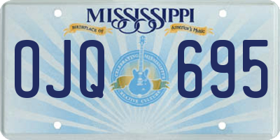 MS license plate OJQ695