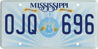 MS license plate OJQ696