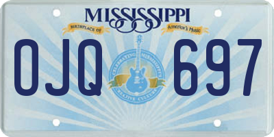 MS license plate OJQ697