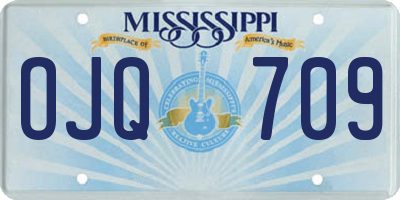 MS license plate OJQ709