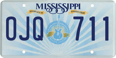 MS license plate OJQ711