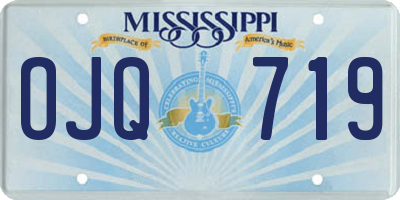 MS license plate OJQ719
