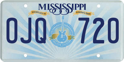 MS license plate OJQ720