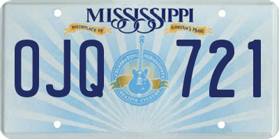 MS license plate OJQ721