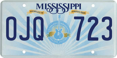 MS license plate OJQ723