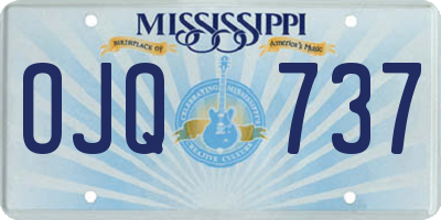 MS license plate OJQ737