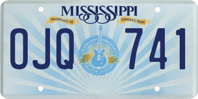 MS license plate OJQ741