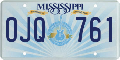 MS license plate OJQ761