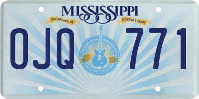 MS license plate OJQ771
