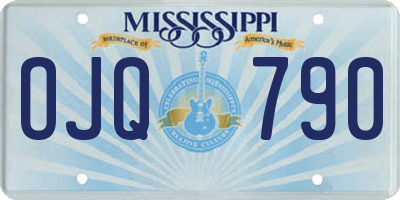 MS license plate OJQ790
