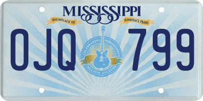 MS license plate OJQ799