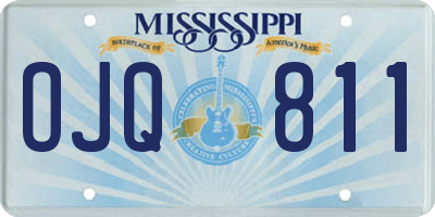 MS license plate OJQ811