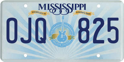 MS license plate OJQ825