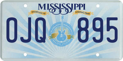 MS license plate OJQ895