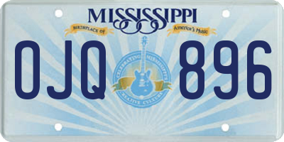 MS license plate OJQ896