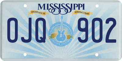 MS license plate OJQ902
