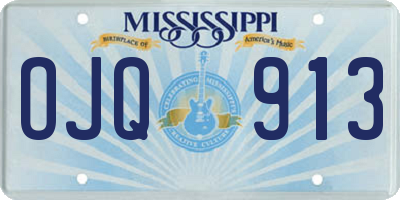 MS license plate OJQ913