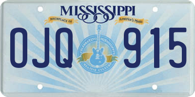 MS license plate OJQ915
