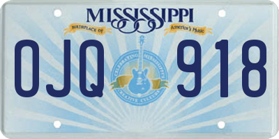 MS license plate OJQ918