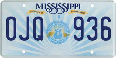 MS license plate OJQ936
