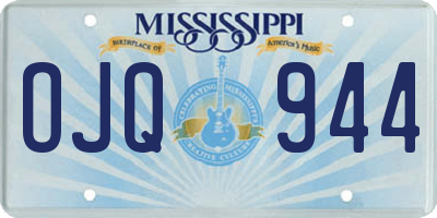 MS license plate OJQ944