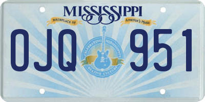 MS license plate OJQ951