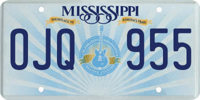 MS license plate OJQ955
