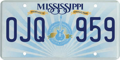MS license plate OJQ959