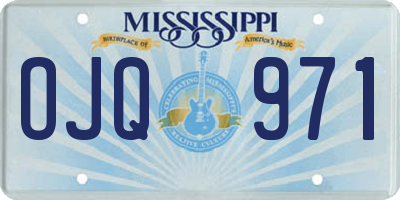 MS license plate OJQ971