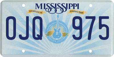 MS license plate OJQ975