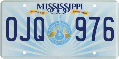 MS license plate OJQ976