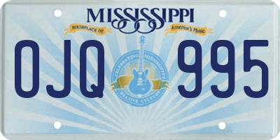 MS license plate OJQ995