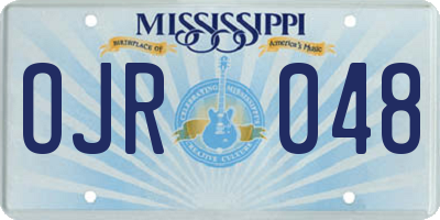 MS license plate OJR048