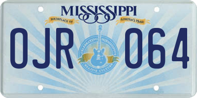 MS license plate OJR064