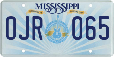 MS license plate OJR065