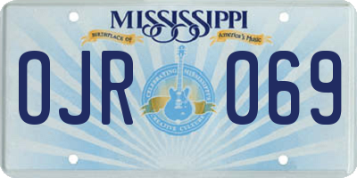 MS license plate OJR069