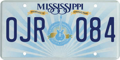 MS license plate OJR084