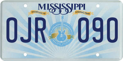 MS license plate OJR090