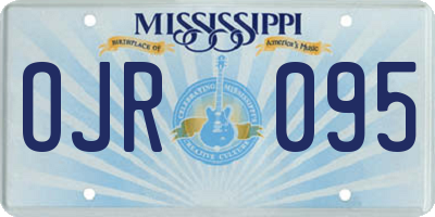 MS license plate OJR095