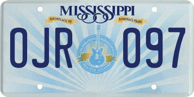 MS license plate OJR097