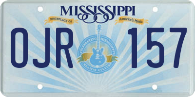 MS license plate OJR157