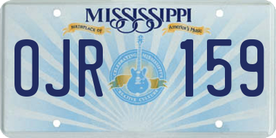 MS license plate OJR159