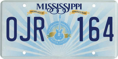 MS license plate OJR164